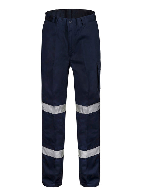 Mens Mid-Weight Cargo Cotton Drill Trouser with Reflective Tape (NC-WP3065)