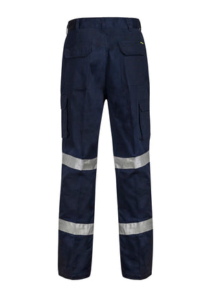 Mens Mid-Weight Cargo Cotton Drill Trouser with Reflective Tape (NC-WP3065)