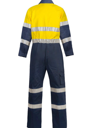 Mens Hi Vis Cotton Drill Coveralls with Reflective Tape (NC-WC3056)