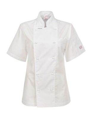Womens Lightweight Short Sleeve Executive Chefs Jacket with Press Studs (NC-CJL22)