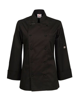 Womens Lightweight Long Sleeve Executive Chefs Jacket with Press Studs (NC-CJL20)