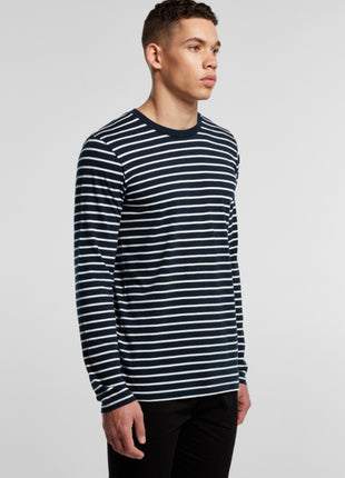 Mens Match Stripe Long Sleeve T-Shirt (AS-5031)
