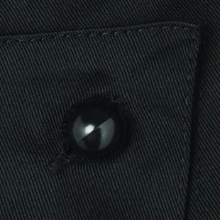 Chefs Button Black (100Pcs/Poly Bag) (JB-5BT)