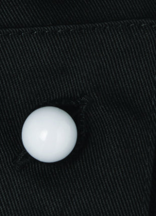 Chefs Button White (100Pcs/Poly Bag) (JB-5BT)