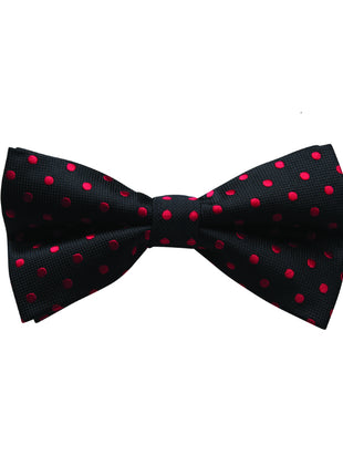 Polka Dot Bow Tie Black/Red (JB-5TBO)