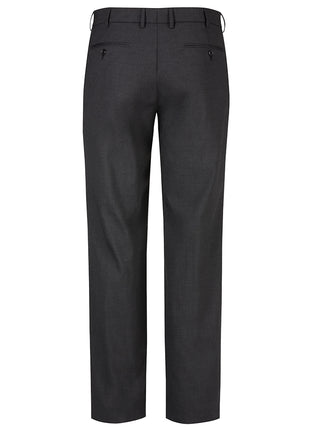 Comfort Wool Stretch Mens One Pleat Pant Stout (BZ-74011S)