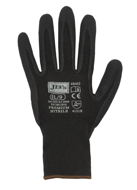 Premium Black Nitrile Brthable Glove (12 Pk) (JB-8R002)