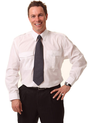 Unisex Epaulette Shirt Long Sleeve (WS-BS06L)