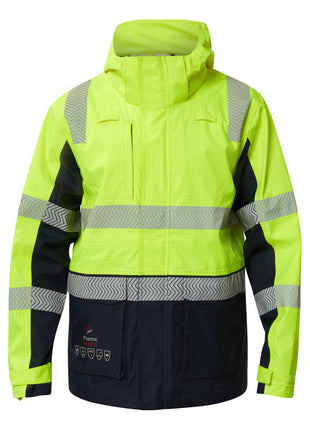 Mens Hi Vis HRC 2 Inherent 3 in 1 Wet Weather Jacket with Reflective Tape (NC-FJV032)