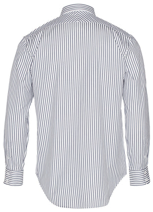 Mens Sateen Stripe Long Sleeve Shirt (WS-M7310L)