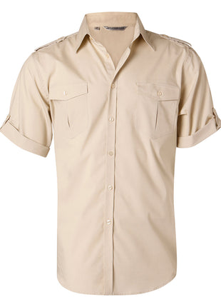 Mens Short Sleeve Military Shirt (WS-M7911)