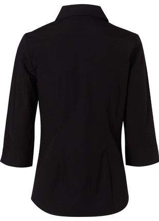 Womens Cotton/Poly Stretch 3/4 Sleeve Shirt (WS-M8020Q)