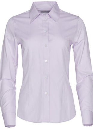 Womens CVC Oxford Long Sleeve Shirt (WS-M8040L)