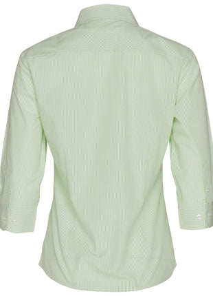 Womens Balance Stripe 3/4 Sleeve Shirt (WS-M8233)