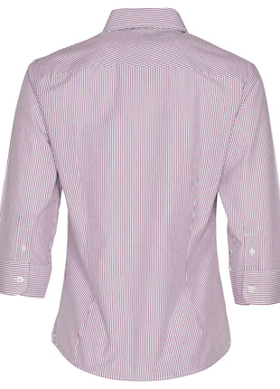 Womens Balance Stripe 3/4 Sleeve Shirt (WS-M8233)