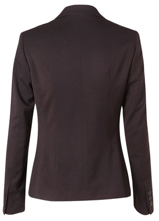 Womens One Button Cropped Jacket In Poly / Viscose Stretch (WS-M9205)
