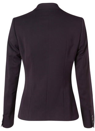 Womens One Button Cropped Jacket In Poly / Viscose Stretch (WS-M9205)
