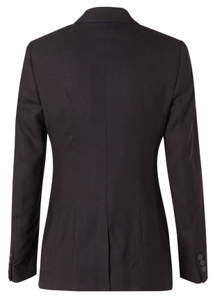 Womens Two Buttons Mid Length Jacket In Poly / Viscose Stretch (WS-M9206)