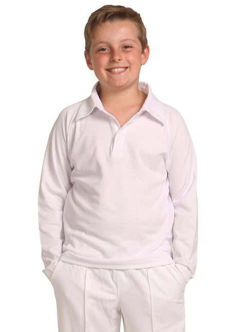 Kids Long Sleeve TrueDry® Mesh Knit Cricket (WS-PS29KL)
