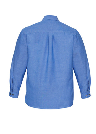 Mens Wrinkle Free Chambray Long Sleeve Shirt (BZ-SH112)