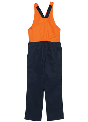 Mens Hi Vis Two Tone Cotton Drill Action Back Overall-Regular (WS-SW201)