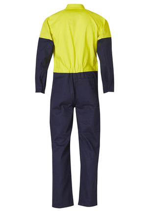 Mens Hi Vis Two Tone Cotton Drill Coverall-Regular (WS-SW204)