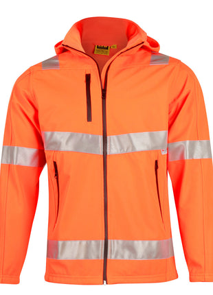 Hi Vis Softshell Hooded Jacket With 3M® Tape (WS-SW30)