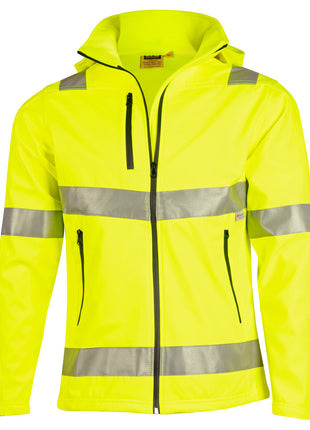 Hi Vis Softshell Hooded Jacket With 3M® Tape (WS-SW30)