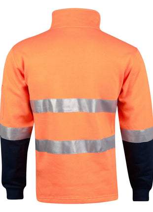 Hi Vis Two Tone Cotton Fleecy Sweat With 3M® Tapes (WS-SW48)