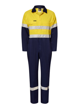 Mens Hi Vis Lightweight Cotton Drill Coverall with Reflective Tape (NC-WC3070)