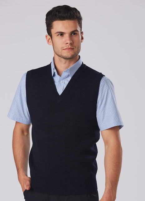 V Neck Wool / Acrylic Knit Vest (WS-WJ02)
