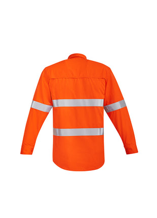 Mens Orange Flame HRC 2 Hoop Taped Open Front Spliced Shirt (BZ-ZW145)