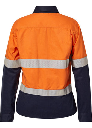 Womens Hi Vis HRC 2 Inherent Shirt with Gusset Sleeves and Reflective Tape (NC-FSL016A)