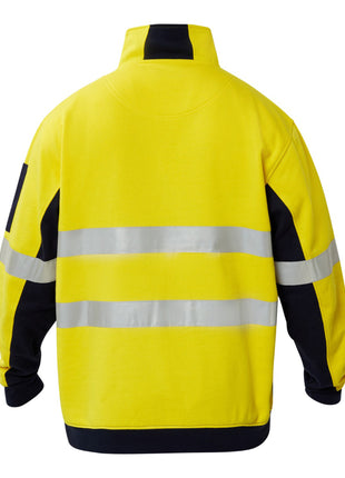 Hi Vis Half Zip Cotton Pullover with Reflective Tape (NC-WT8018)