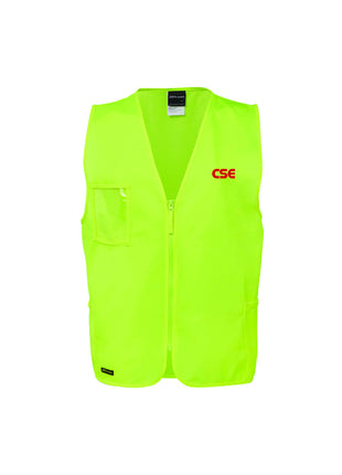 CSE Hi Vis Zip Safety Vest (JB-6HVSZ)