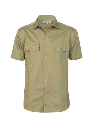 Cotton Drill Work Shirt - Short Sleeve (DN-3201)