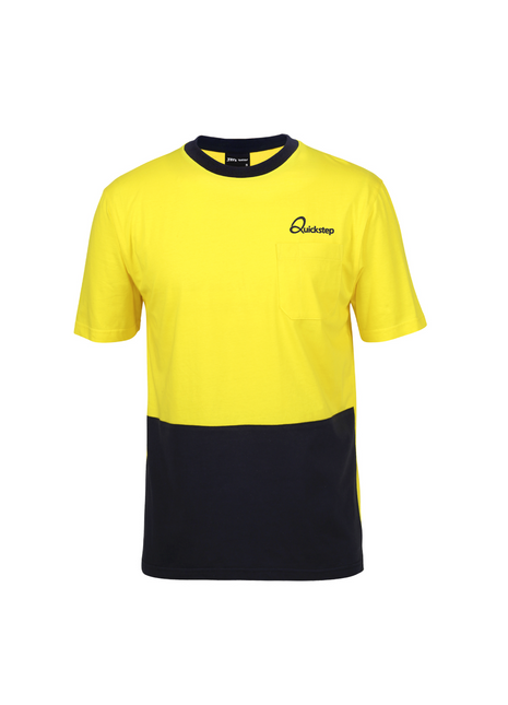 Quickstep Technologies Hi Vis Crew Neck Cotton T-Shirt (JB-6HVTC)