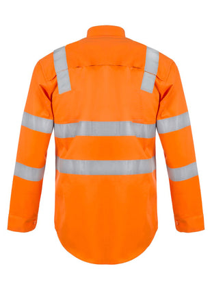 Hi Vis Lightweight Vented Cotton Drill Shirt with Reflective Tape and Semi Gusset Sleeves (NC-WS6011)
