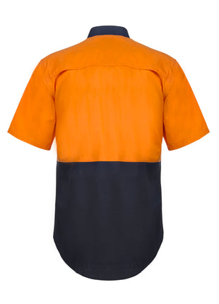 Hi Vis Lightweight Short Sleeve Vented Cotton Drill Shirt (NC-WS4248)
