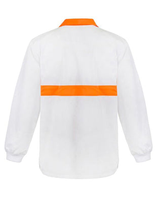 Long Sleeve Food Industry Jacshirt with Contrast Collar and Chestband (NC-WS3003)