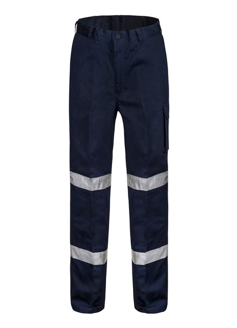 Mens Mid-Weight Cargo Cotton Drill Trouser with Reflective Tape (NC-WP3065)