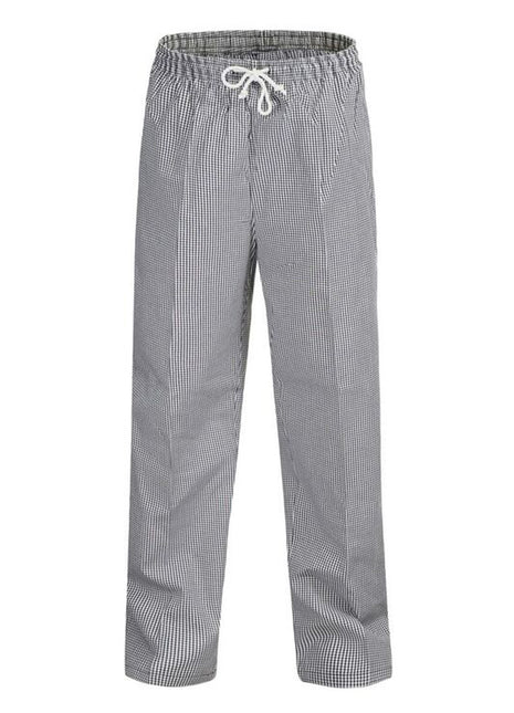 Elastic Waist Check Chefs Pant with Drawstring (NC-CP050)
