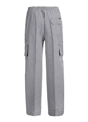 Elastic Waist Check Chefs Cargo Pant with Drawstring (NC-CP060)
