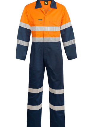 Mens Hi Vis Cotton Drill Coveralls Long with Reflective Tape (NC-WC3056L)