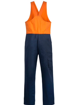 Mens Hi Vis Cotton Drill Roughalls with Elastic Straps (NC-WR3063)