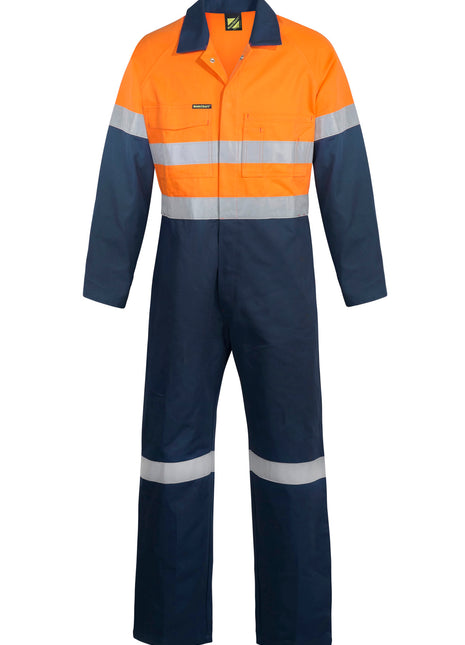 Mens Hi Vis Cotton Drill Coveralls with Reflective Tape (NC-WC6093)