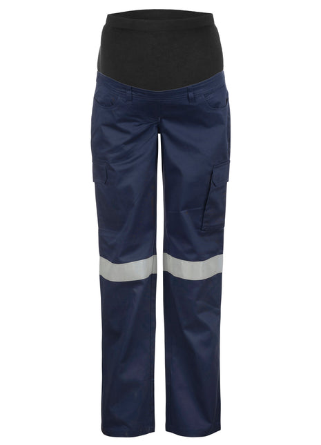 Womens Maternity Cargo Cotton Drill Trouser with Reflective Tape (NC-WPL080)