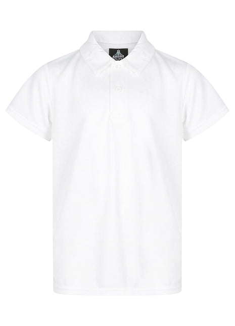 Premium Quality Double Pique Polo Shirts WHITE & NAVY Youth Unisex