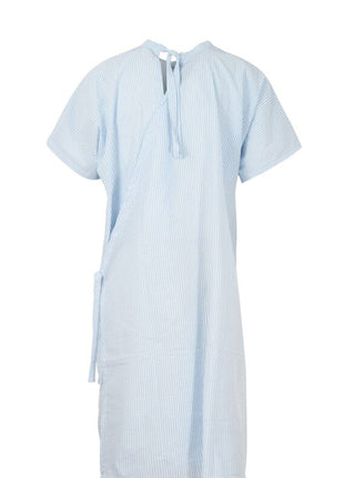 Seersucker Gown with Shoulder Studs (NC-M81700)