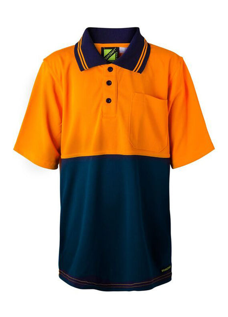 Hi Vis Kids Short Sleeve Micromesh Polo Shirt with Pocket (NC-WSPK20)